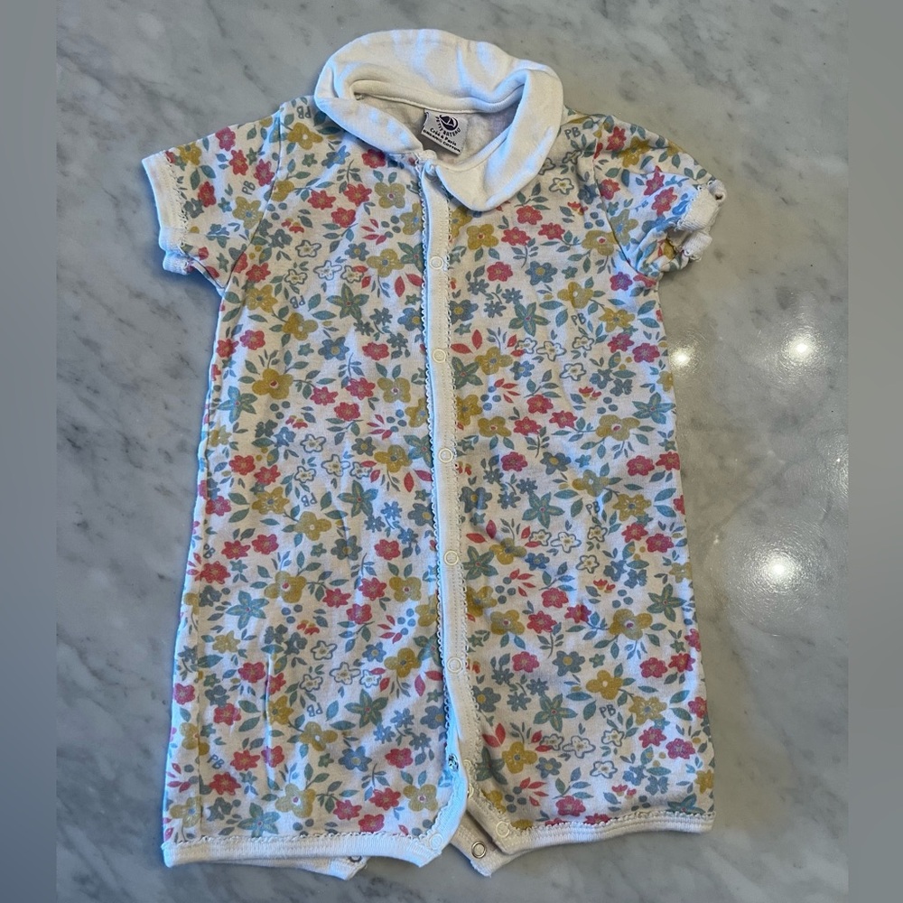 PETIT BATEAU Floral Bodysuit 12M 74cm